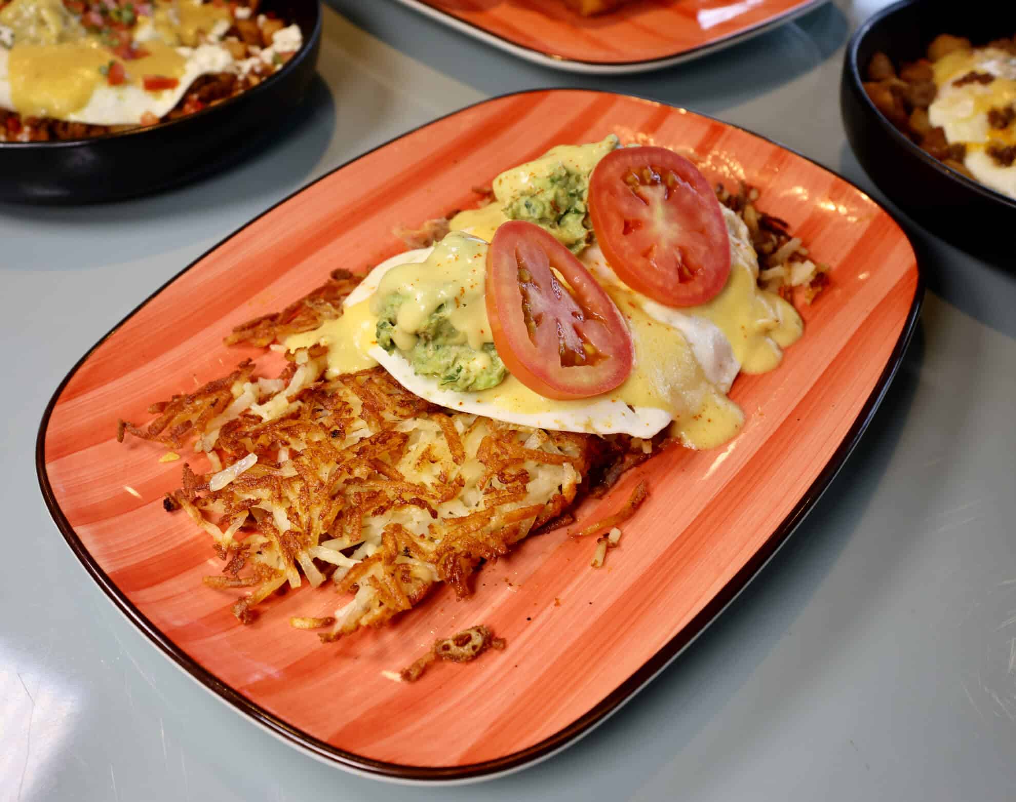 Avocado Egg — hash browns, avocado mash, eggs, and hollandaise at The Morning Post